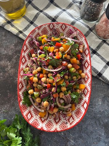 chickpea-rainbow-salad